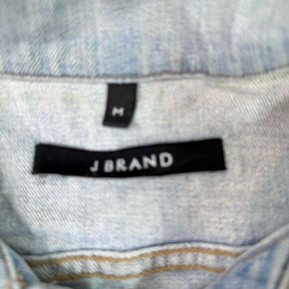 J Brand Atomic Lightwash Fitted Jean Jacket Womens Medium Denim Button Up - Picture 4 of 9